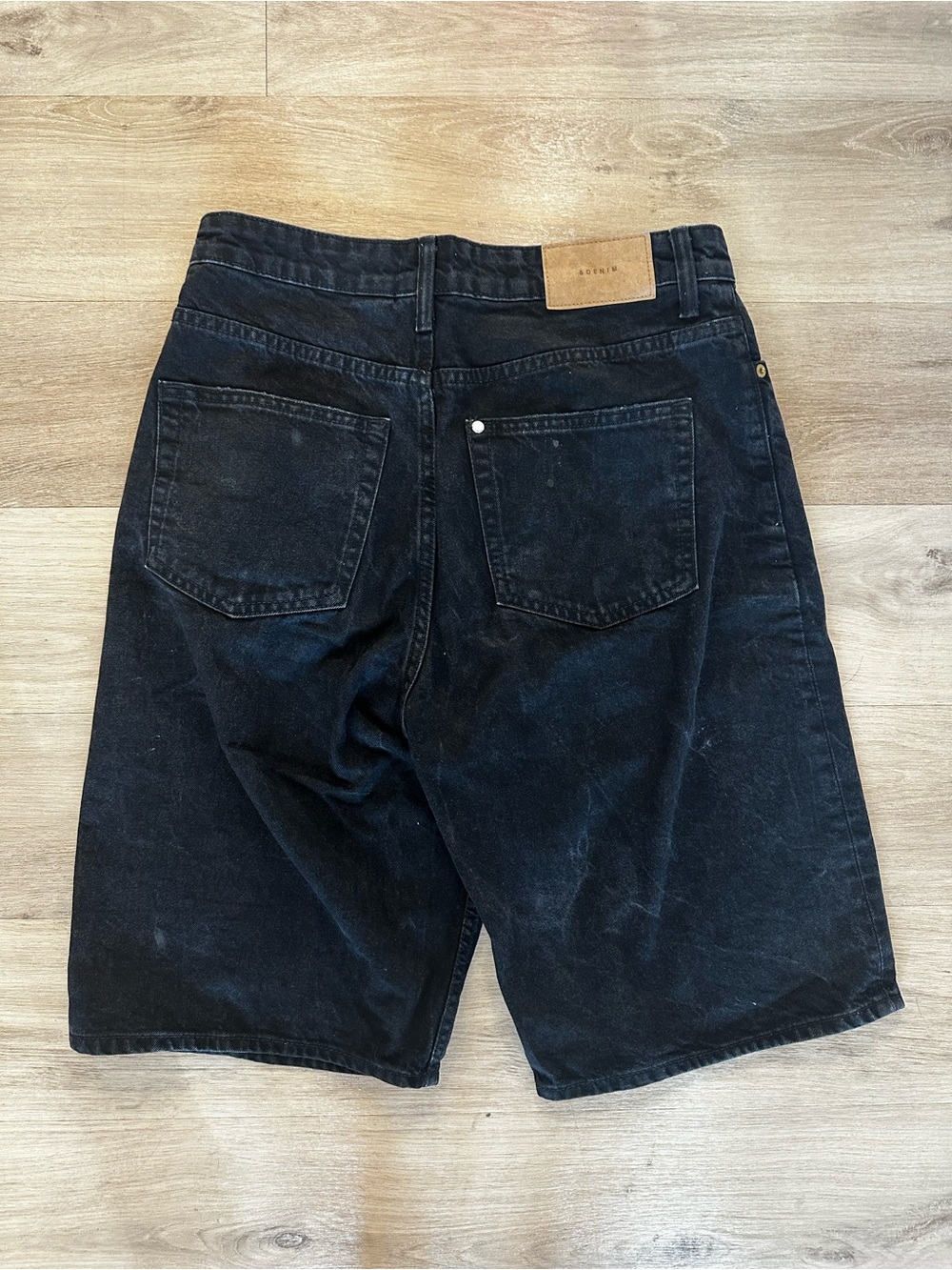Women’s Black Denim Shorts - Picture 2 of 4